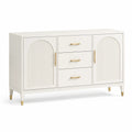 Buffet en bois MDF avec portes et tiroirs en métal 150x45x85 cm