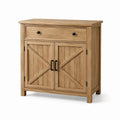 Buffet en bois de chêne avec 2 portes et 1 tiroir