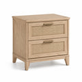Table de chevet en bois et rotin 50x40x60 cm