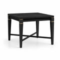 Table carrée noire en bois