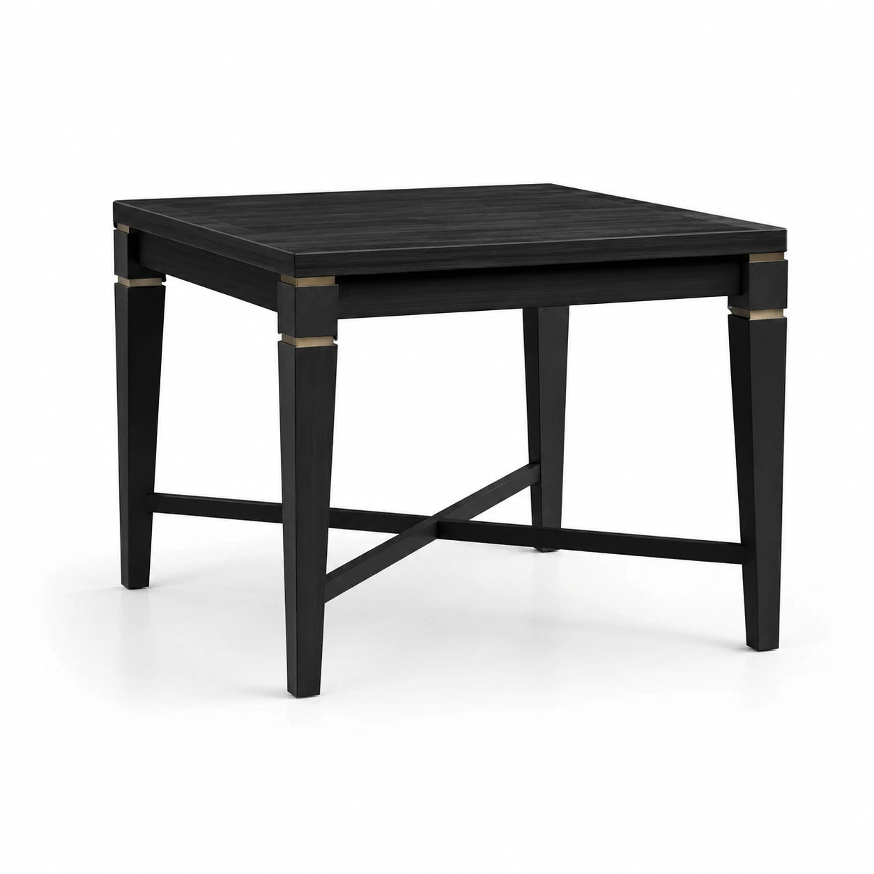 Table carrée noire en bois